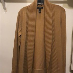 Inc tan Cardigan 30” from shoulder to hem.